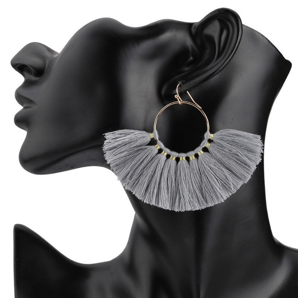 revitalized 》Tassel Fringe Earrings - Picture 3 of 3